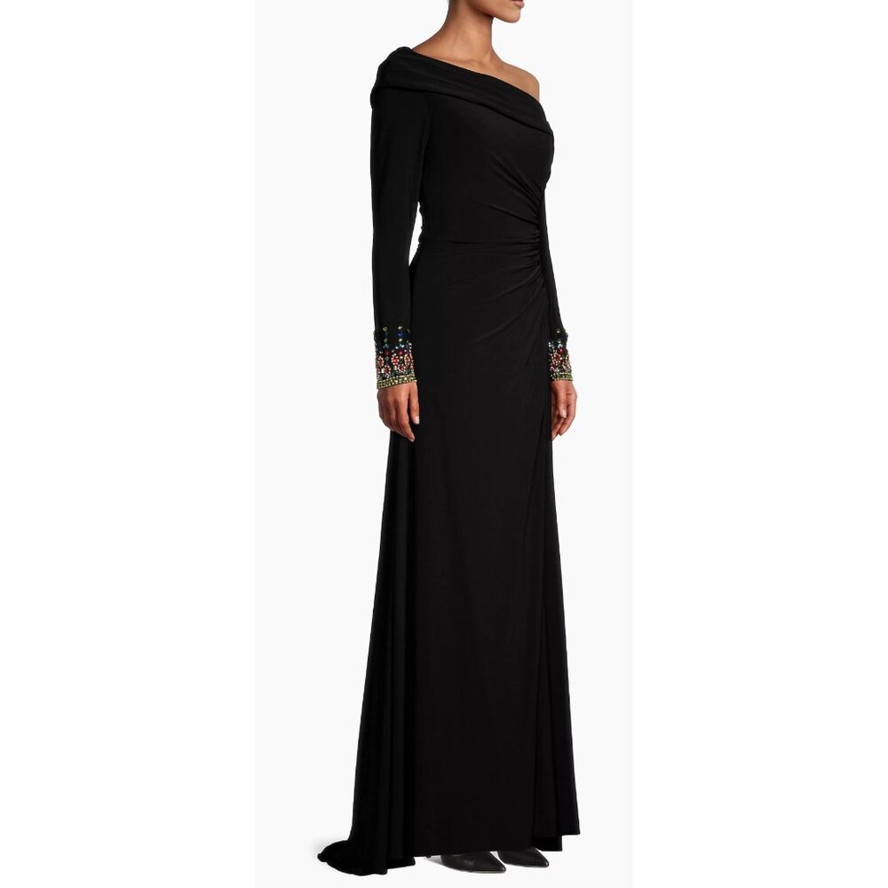 NEW Mac Duggal  Embellished Cuff One-Shoulder Gown DRESS SIZE 4